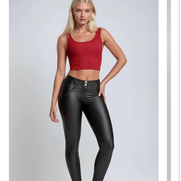 Freddy Black faux leather Pants - Picture 1 of 9